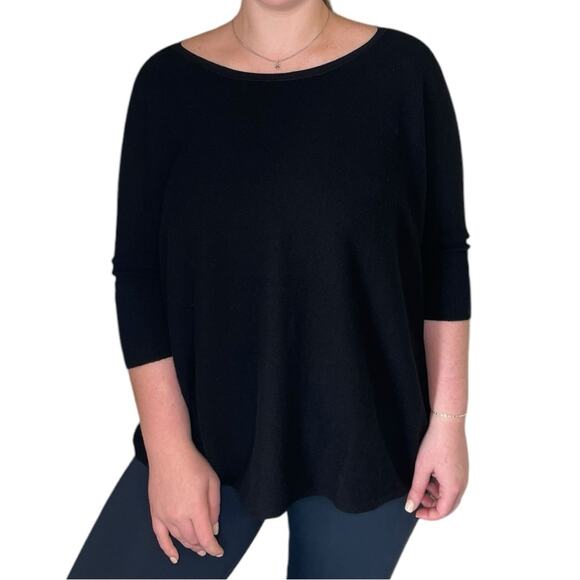 Elie Tahari Cashmere Bateau Neck Sweater in Black M - Picture 1 of 11